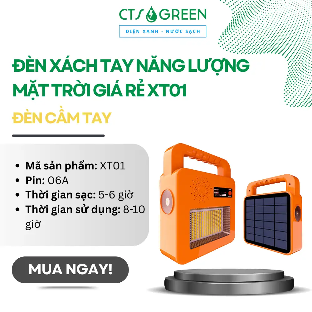 Đèn xách tay năng lượng mặt trời giá rẻ XT01