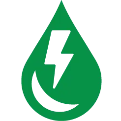 Logo vuông điện xanh nước sạch