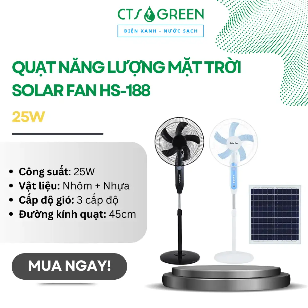 Quạt năng lượng mặt trời Solar Fan HS-188