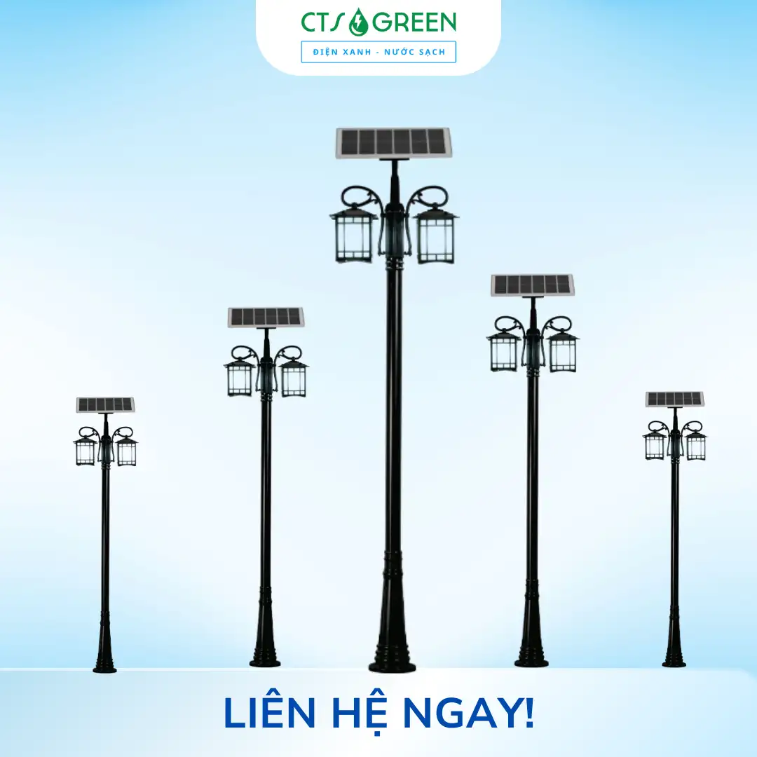 Trụ đèn cảnh quan năng lượng mặt trời CV - 2050 6940 Trụ đèn cảnh quan năng lượng mặt trời CV - 2050