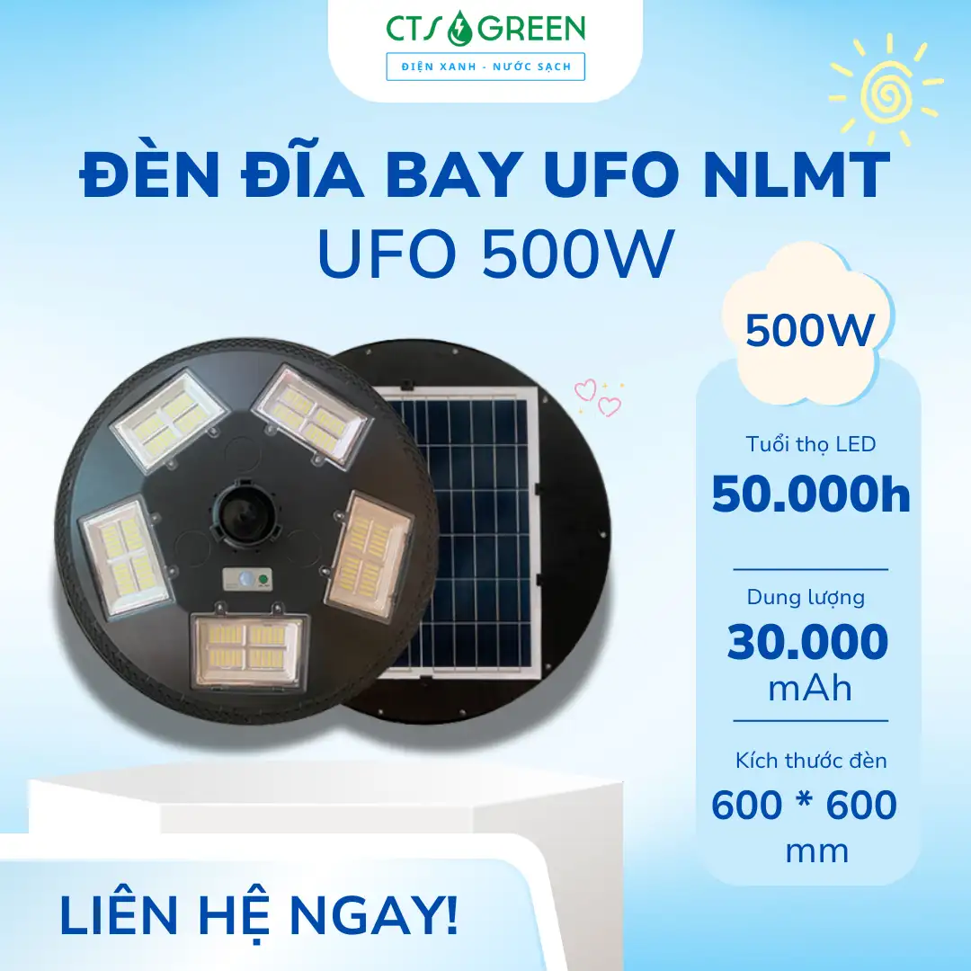 Đèn năng lượng mặt trời UFO 500W [UFO - 500SA]