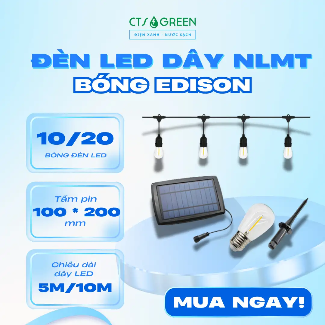 Dây đèn LED bóng Edison trang trí sân vườn [LD11-5V]