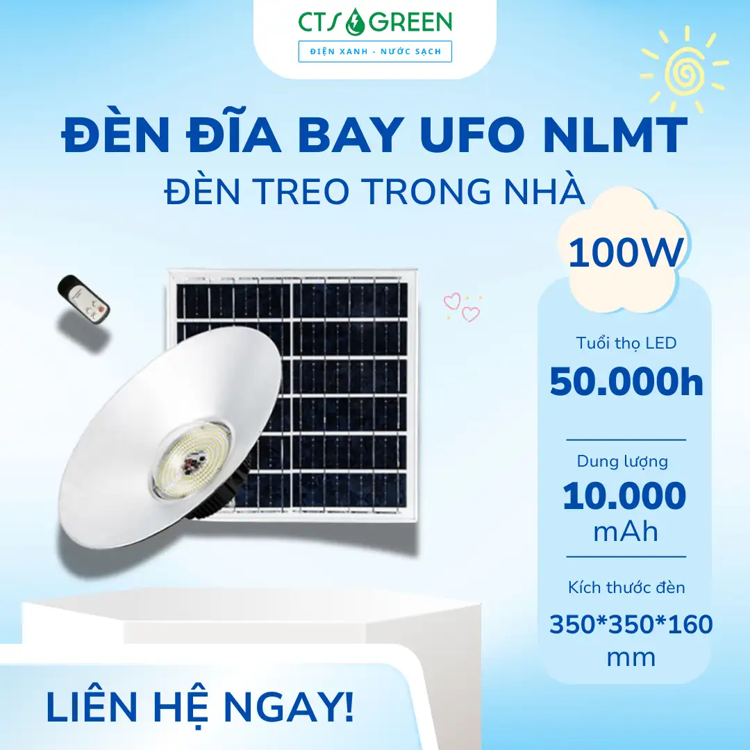Đèn UFO năng lượng mặt trời treo trong nhà JD - 6128