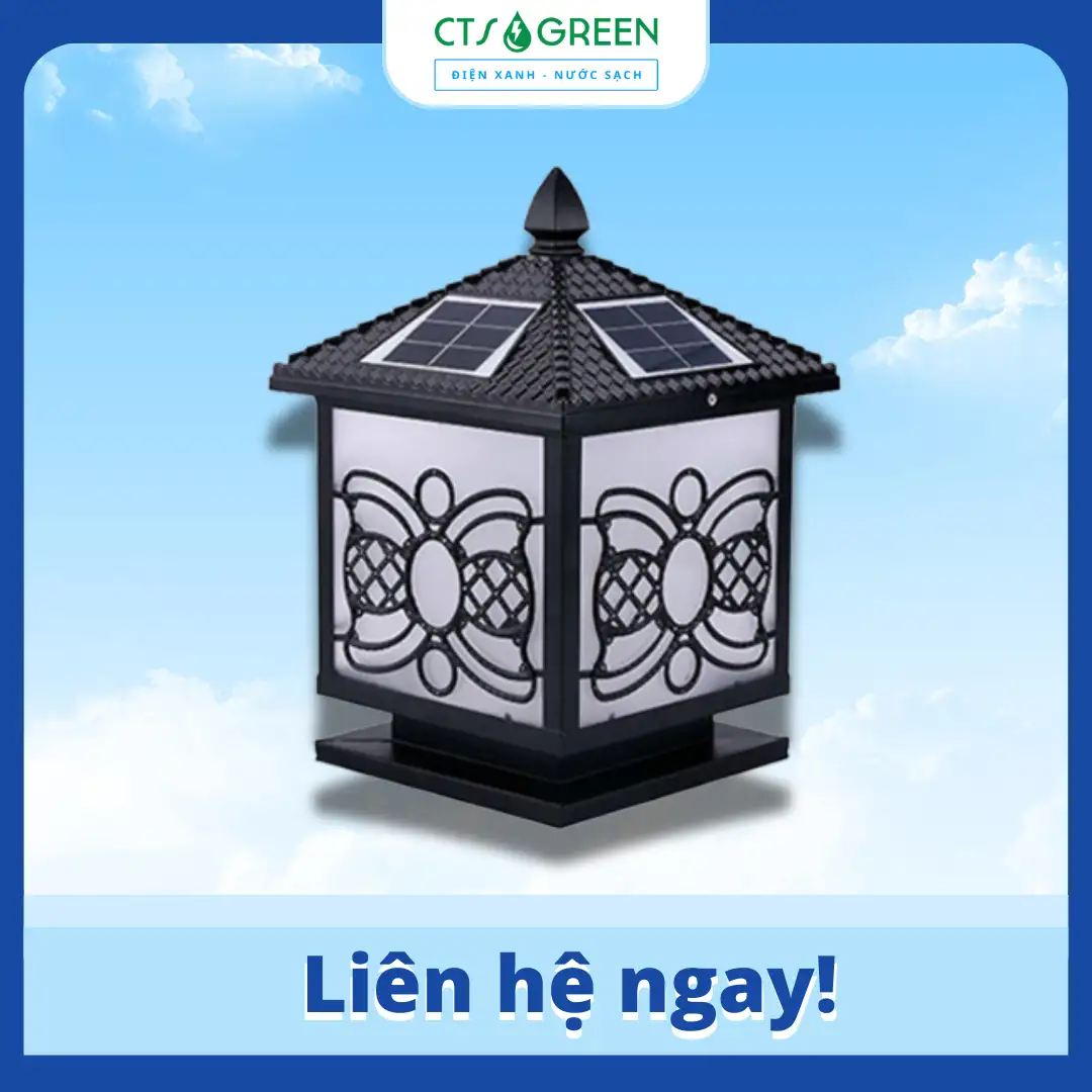 Đèn trụ cổng năng lượng mặt trời họa tiết con bướm TC09S 4600 Đèn trụ cổng năng lượng mặt trời họa tiết con bướm TC09S