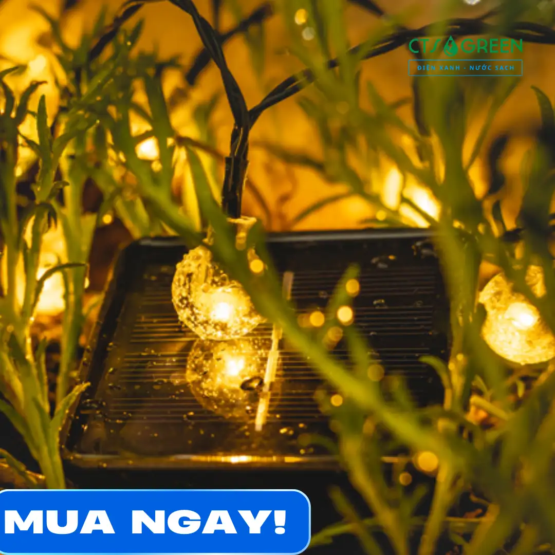LED dây trang trí sân vườn hình cầu pha lê NLMT [LD04]