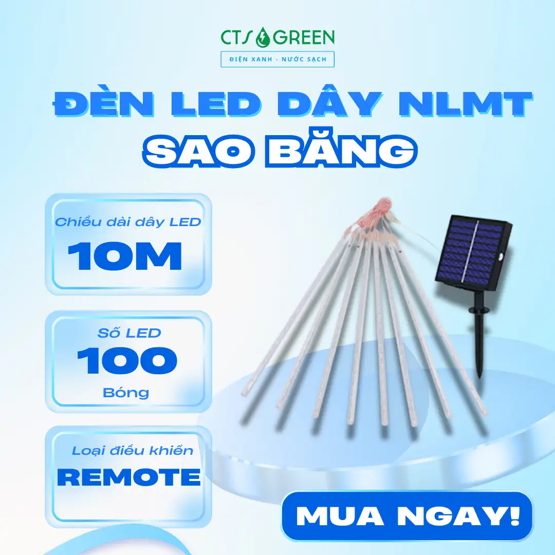 Đèn LED sao băng năng lượng mặt trời LD32 - 50V