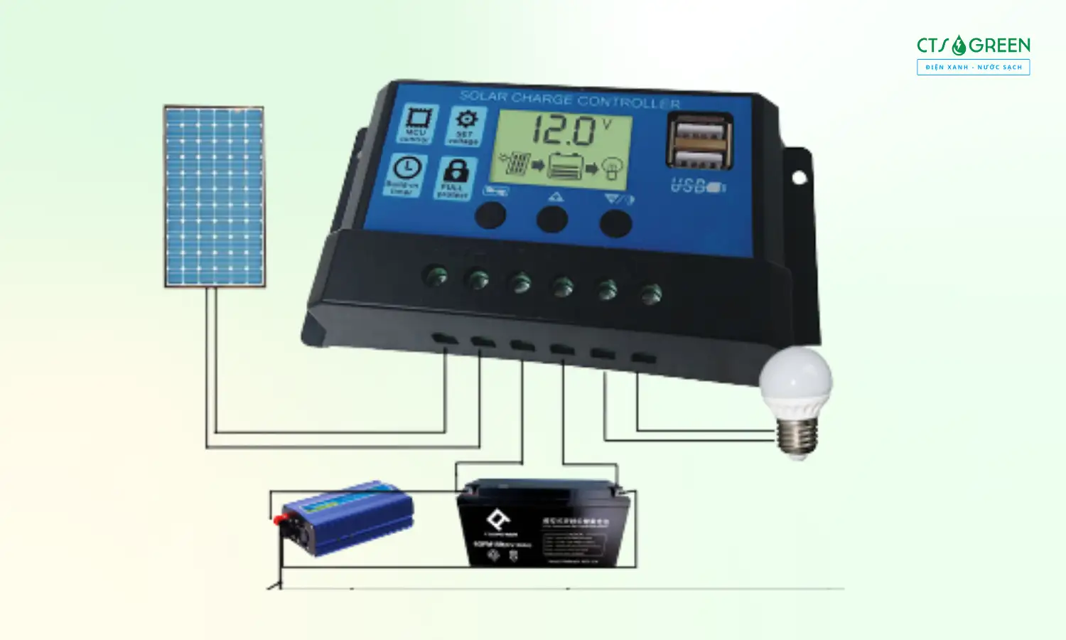 Bộ điều khiển sạc năng lượng mặt trời