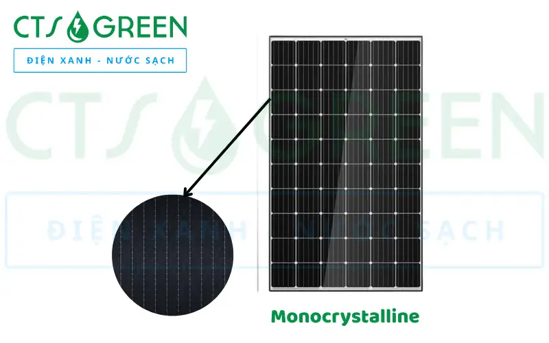 So sánh pin năng lượng mặt trời Mono và Poly: Loại nào tốt khi ánh sáng yếu? 8368 Bề mặt pin Monocrystalline