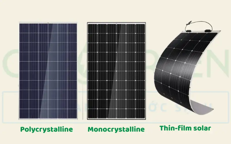 Phân biệt các loại tấm pin mặt trời phổ biến hiện nay