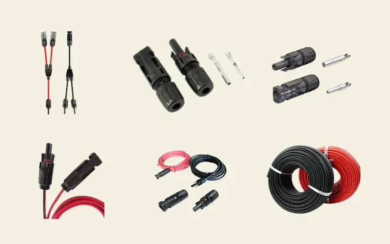 Phụ kiện lắp đặt pin năng lượng mặt trời đảm bảo kết nối điện giữa các tấm pin năng lượng mặt trời, giúp truyền tải dòng điện một cách an toàn