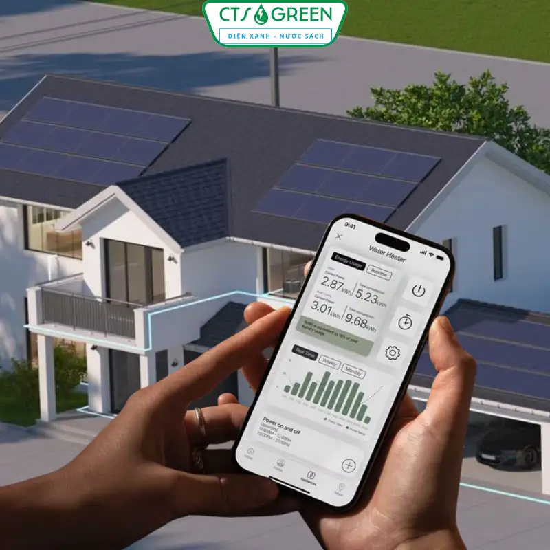 Giải thích các biểu đồ trực quan trên app điện năng lượng mặt trời