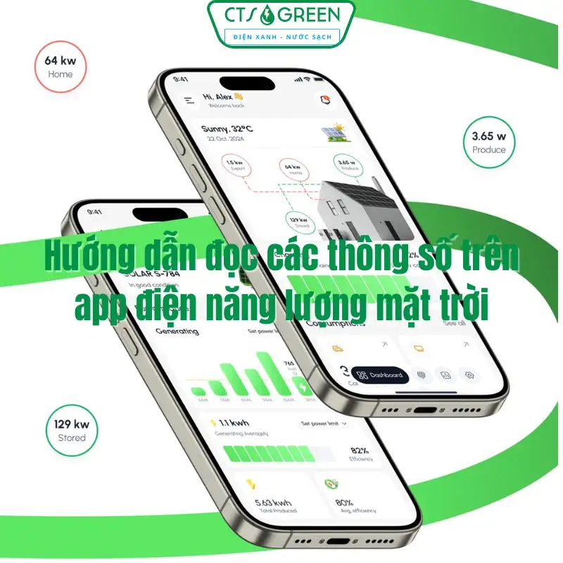 Hướng dẫn đọc các thông số trên app điện năng lượng mặt trời