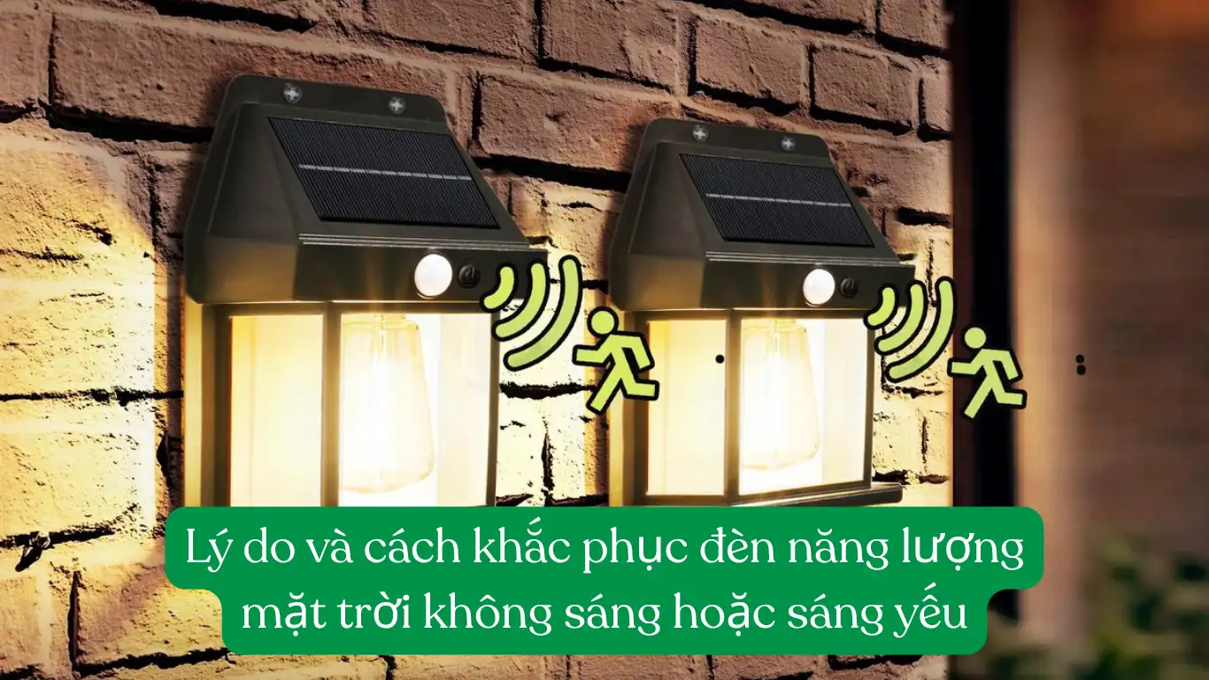 Nguyên nhân đèn năng lượng mặt trời không sáng hoặc sáng yếu 8433 Lý do và cách khắc phục đèn năng lượng mặt trời không sáng hoặc sáng yếu