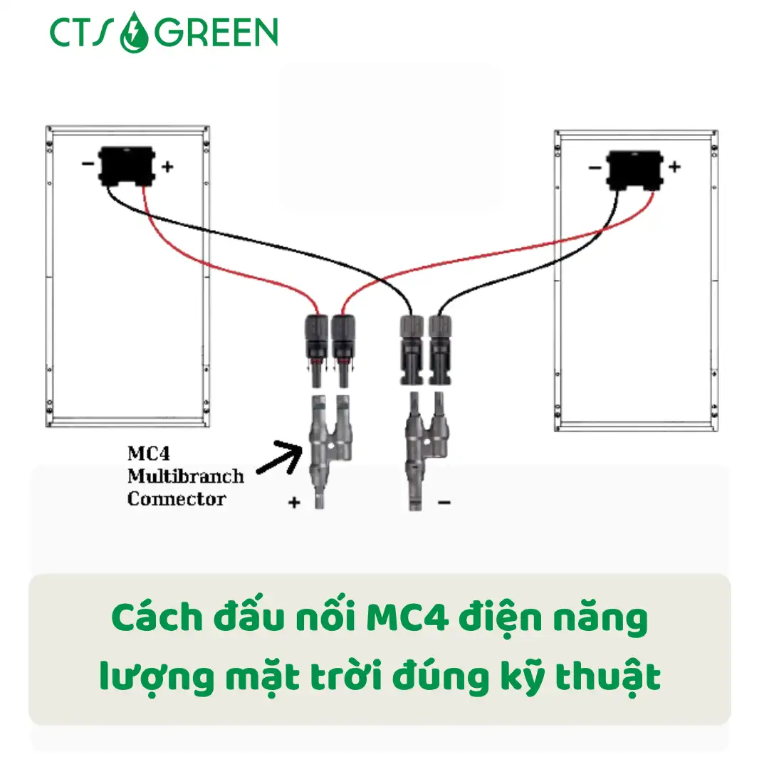 Đầu nối MC4 là gì? Công dụng và cách đấu nối trong hệ thống năng lượng mặt trời 8513 Cách đấu nối MC4 điện năng lượng mặt trời đúng kỹ thuật