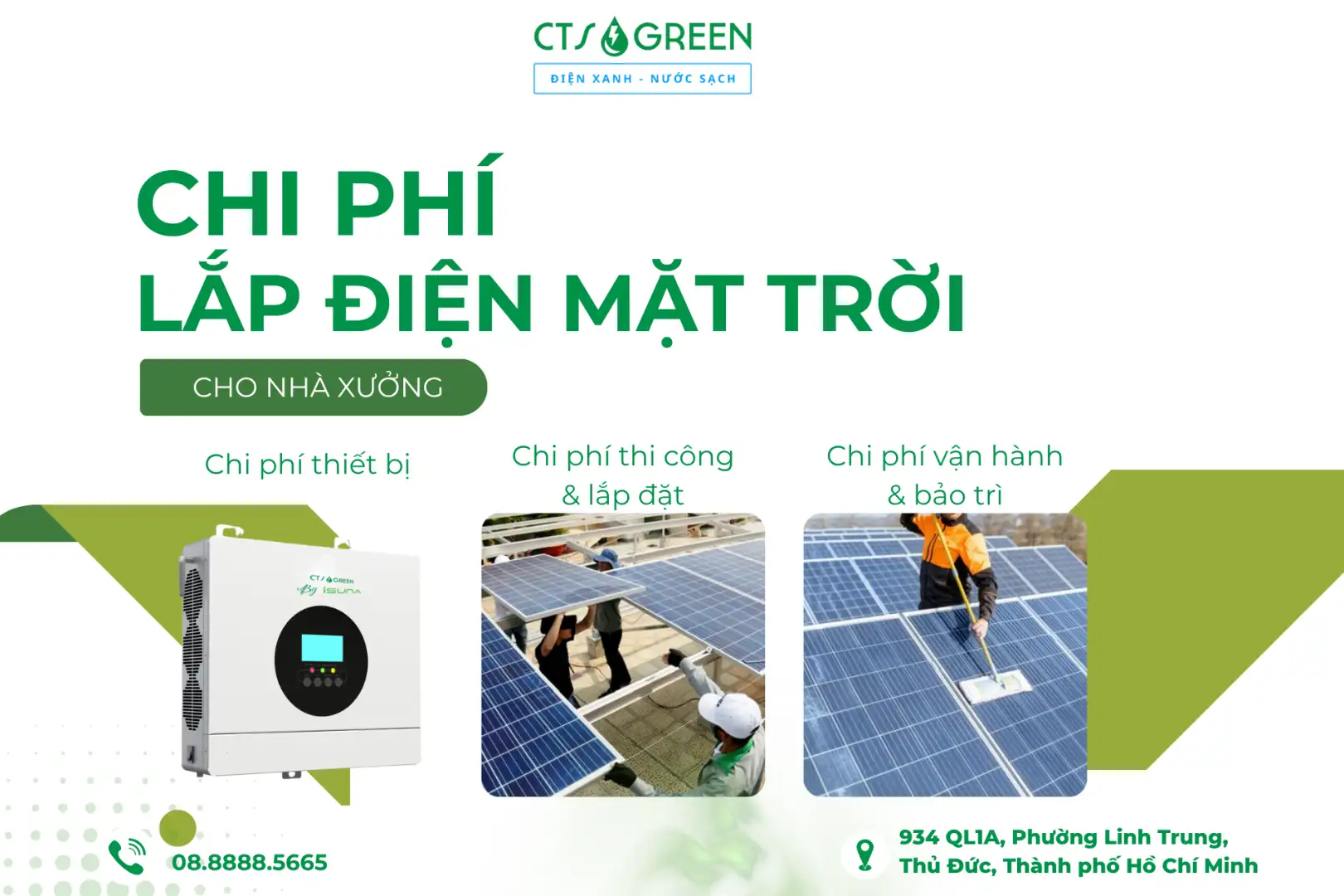 Lắp điện mặt trời cho nhà xưởng: Chi phí và khả năng hoàn vốn 8543 Chí phí lắp điện mặt trời cho nhà xưởng