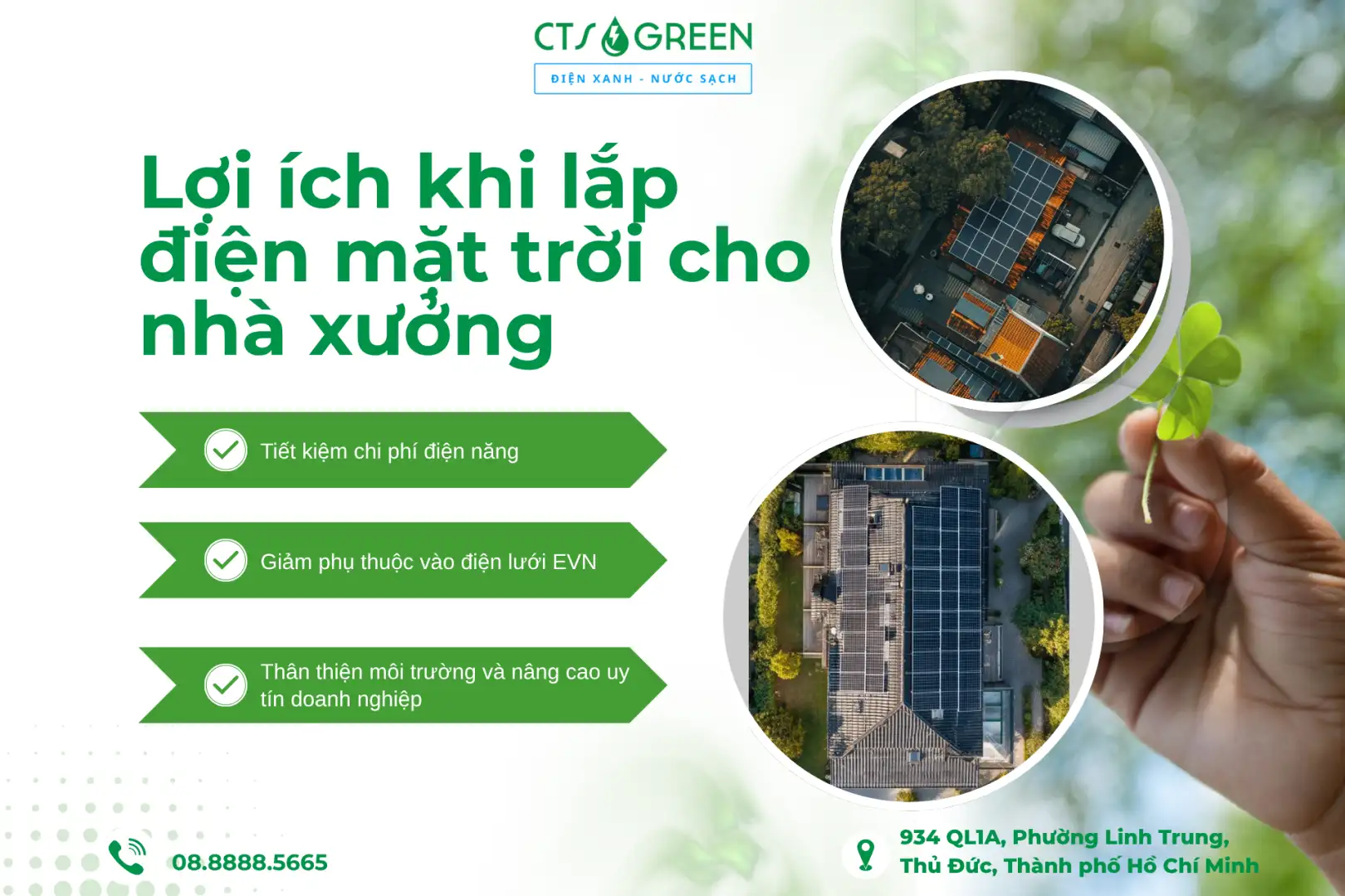 Lắp điện mặt trời cho nhà xưởng: Chi phí và khả năng hoàn vốn 8543 Lợi ích khi lắp điện mặt trời cho nhà xưởng