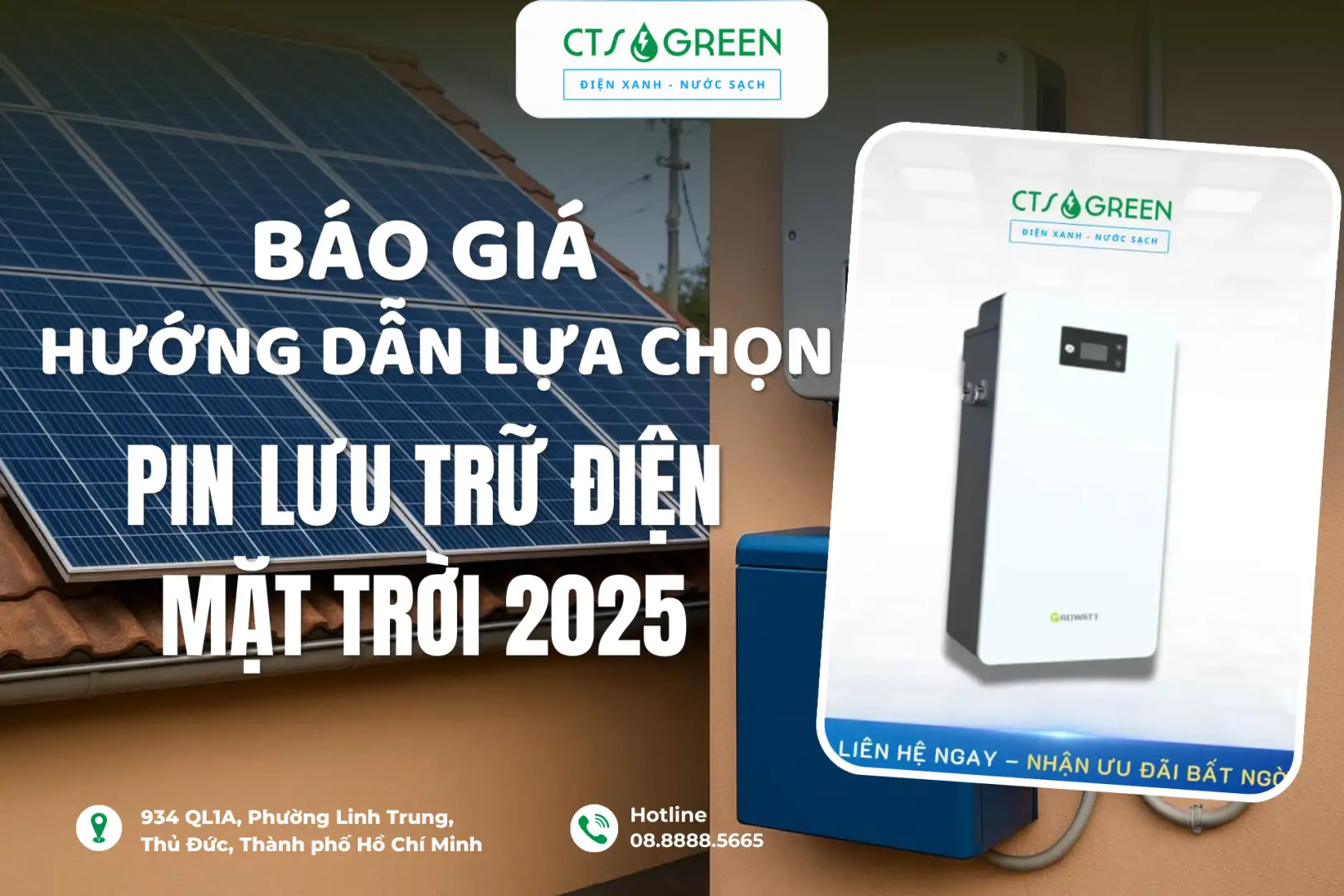 Báo giá và hướng dẫn lựa chọn pin lưu trữ điện mặt trời