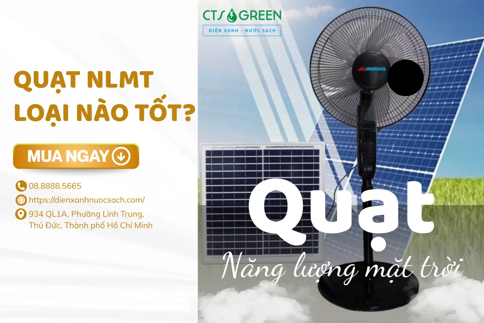 Quạt năng lượng mặt trời loại nào tốt? Tiêu chí chọn mua và gợi ý sản phẩm