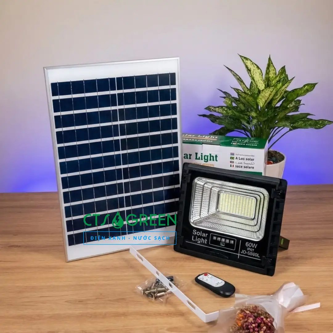 Đèn pha năng lượng mặt trời 60W JINDIAN JD-8860L 8913 Ảnh thực tế Đèn pha năng lượng mặt trời 60W JINDIAN JD-8860L