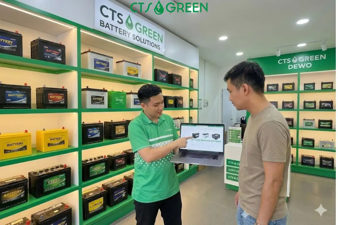 Ah Là Gì? Hiểu Rõ Về Đơn Vị Ah trên Pin Và Ắc Quy 8763 Nhan vien CTS green dang tu van cho khach chon pin phu hop 1 8763 05/01/2026