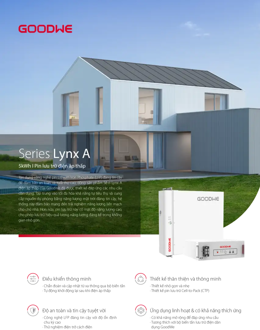 Datasheet pin lưu trữ năng lượng GoodWe 5kWh Low Voltage (LiFePO4, 0.6C, IP21)