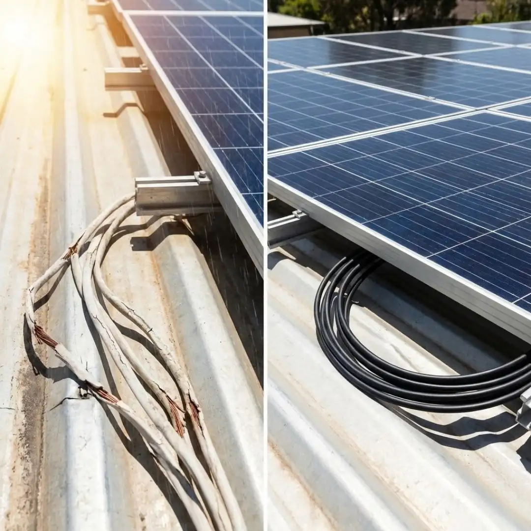 Dây cáp điện mặt trời là gì? Sự khác nhau giữa dây cáp DC và AC ? 9552 Su khac biet cua day dien thuong va cap Solar chuyen dung 1 9552 11/03/2026