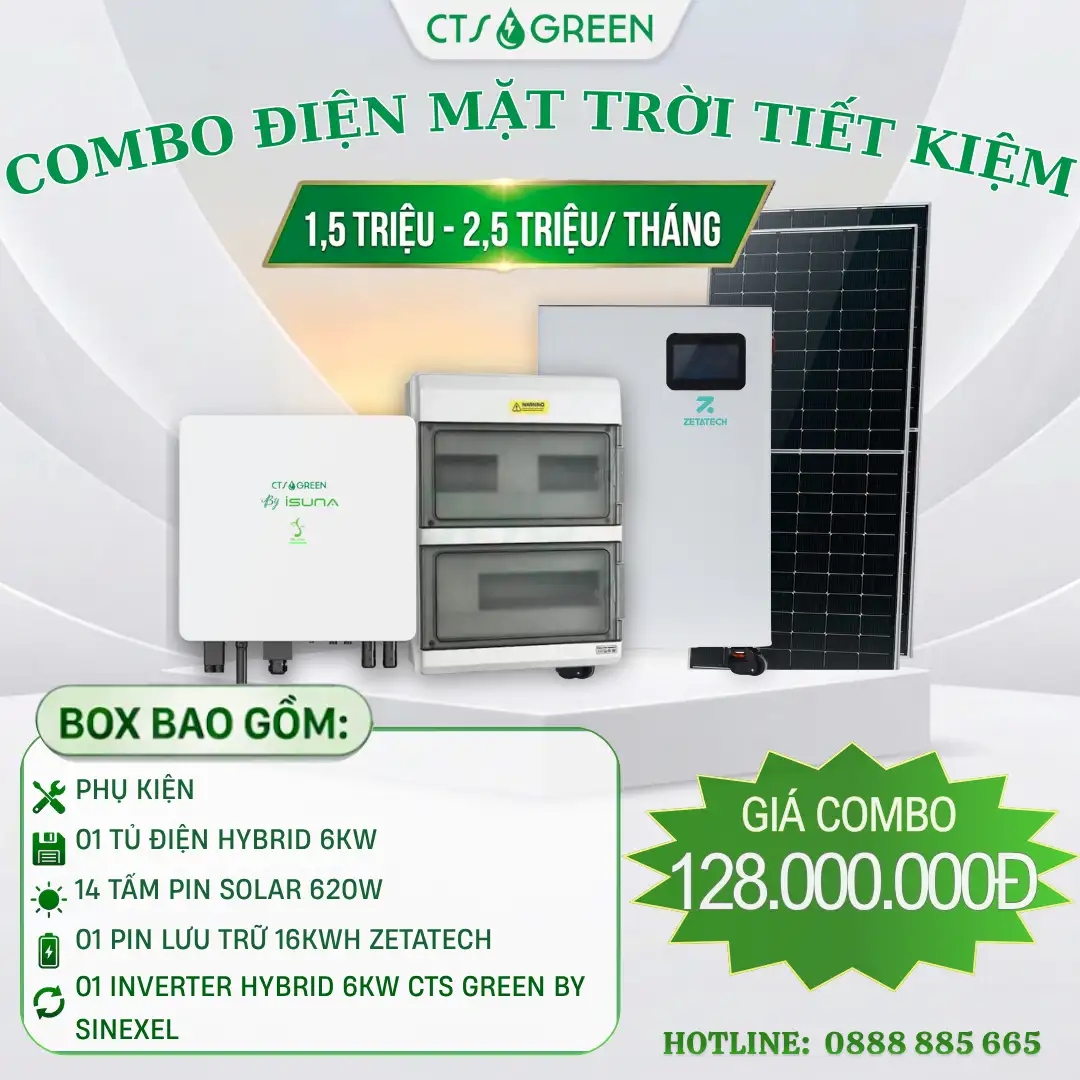 COMBO ĐIỆN MẶT TRỜI TIẾT KIỆM 2 TRIỆU 5 THÁNG